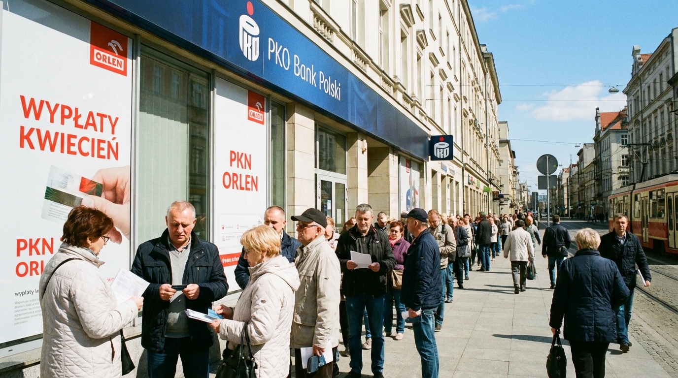 Kolejka przed bankiem